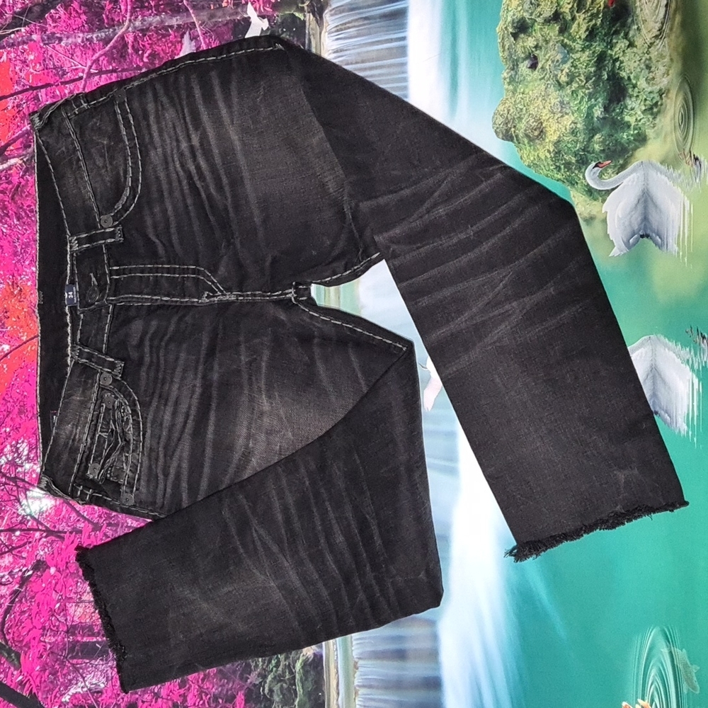 True Religion Black Jeans Size 34x28